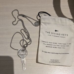 The Giving Keys Silver Key Necklace STRENGTH